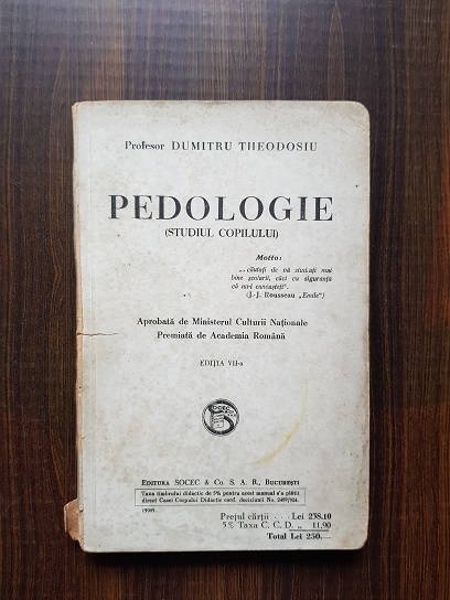 Dumitru Theodosiu – Pedologie. Studiul copilului