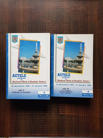Actele publicate in Monitorul Oficial al Romaniei 2 volume (1999)
