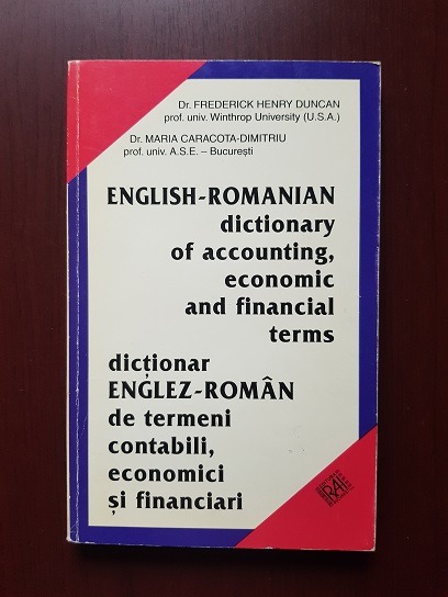 Frederick Henry Duncan – English-romanian dictionary of accounting, economic and financial terms