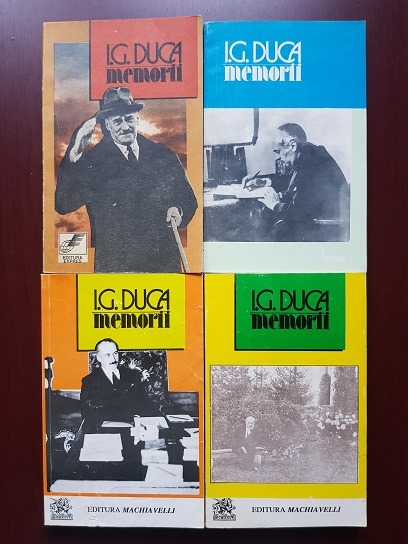 I. G. Duca – Memorii 4 volume (1992-1994)