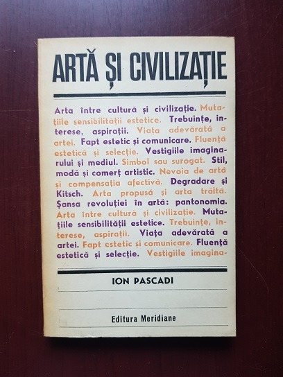 Ion Pascadi – Arta si civilizatie