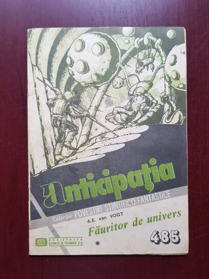 Revista Anticipatia, nr. 485. Colectia povestiri stiintifico-fantastice