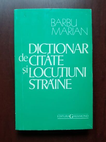 Barbu Marian – Dictionar de citate si locutiuni straine