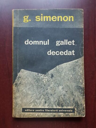 Georges Simenon – Domnul Gallet, decedat