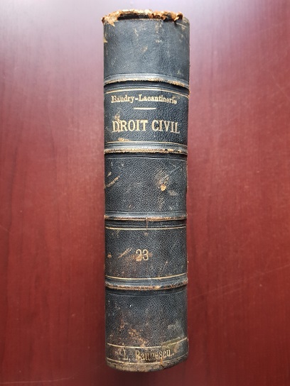 G. Baudry Lacantinerie, P. de Loynes – Traite theorique et pratique de droit civil. Du nantissement des privileges & hypotheques et de l'expropriation forcee. Volumul 23 (1899) - imagine 2