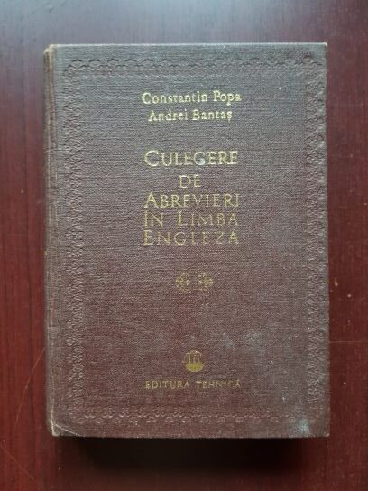 Constantin Popa, Andrei Bantas – Culegere de abrevieri in limba engleza