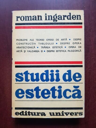 Roman Ingarden – Studii de estetica