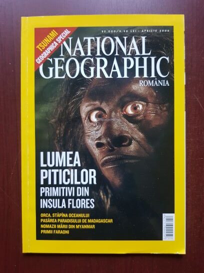 Revista National Geographic, aprilie 2005. Lumea piticilor primitivi din insula Flores