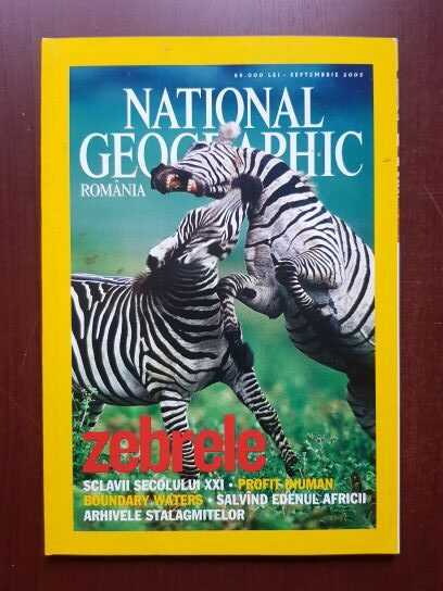 Revista National Geographic, septembrie 2003. Zebrele