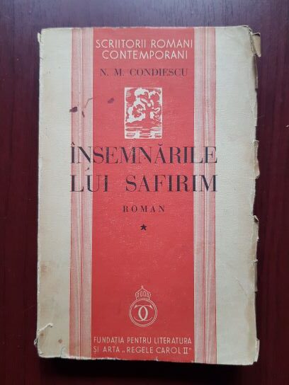 N. M. Condiescu – Insemnarile lui Safirim volumul 1 (1936, prima editie)