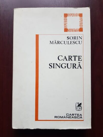 Sorin Marculescu – Carte singura (1982, prima editie)