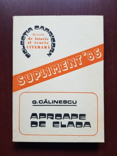 George Calinescu – Aproape de Elada