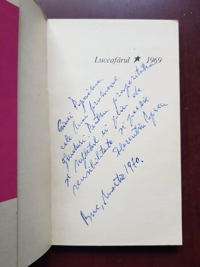 Florentin Popescu - Obsesia pasarilor (1969, cu autograful si dedicatia autorului) - imagine 2