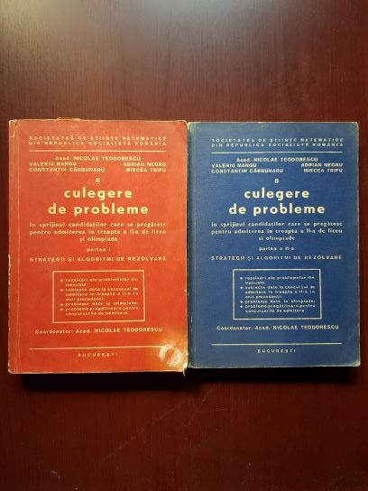 Nicolae Teodorescu – Culegere de probleme. Strategii si algoritmi de rezolvare 2 volume (1984, volumul 1 usor uzat)