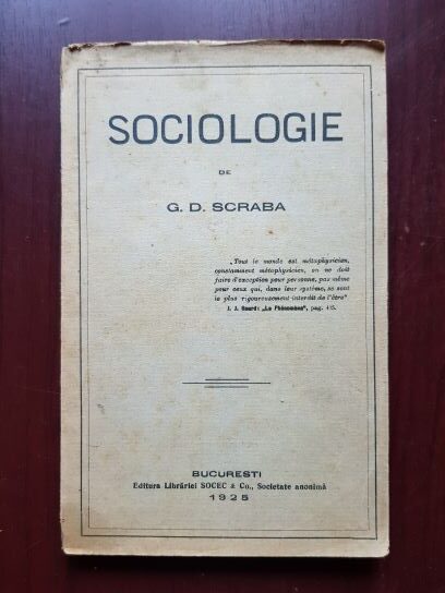 G. D. Scraba – Sociologie (1925)